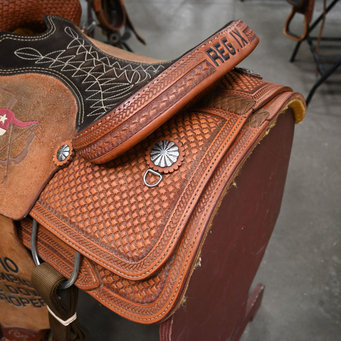 14.5" USED COWBOY TRADITION CALF ROPING SADDLE Saddles - Used Cowboy Tradition Saddles