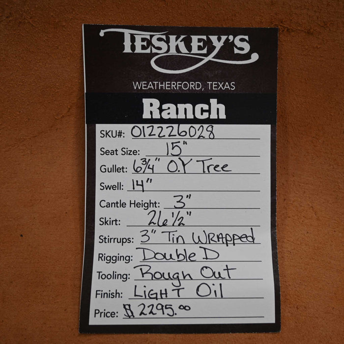 15" TESKEY'S RANCH SADDLE