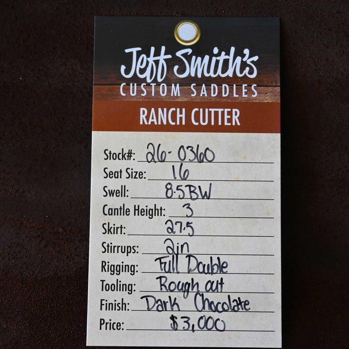 16" JEFF SMITH BUSTER WELCH RANCH CUTTER SADDLE