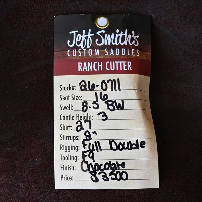 16" JEFF SMITH BUSTER WELCH RANCH CUTTER SADDLE
