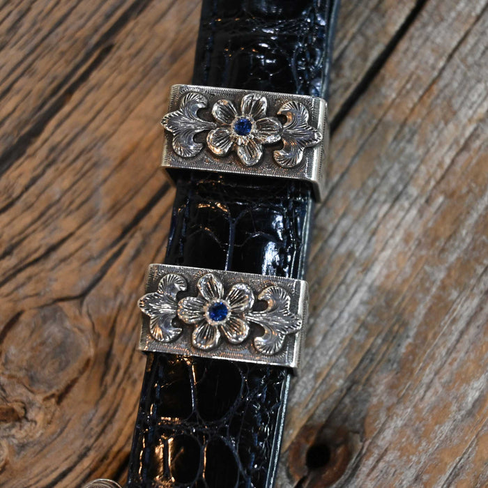Harry Hudson 4pc. Ranger Belt Buckle Set w/Sapphire Stones