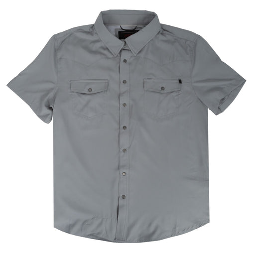Rock & Roll Denim Men's Tek Pearl Snap Shirt - Grey MEN - Clothing - Shirts - Short Sleeve Panhandle