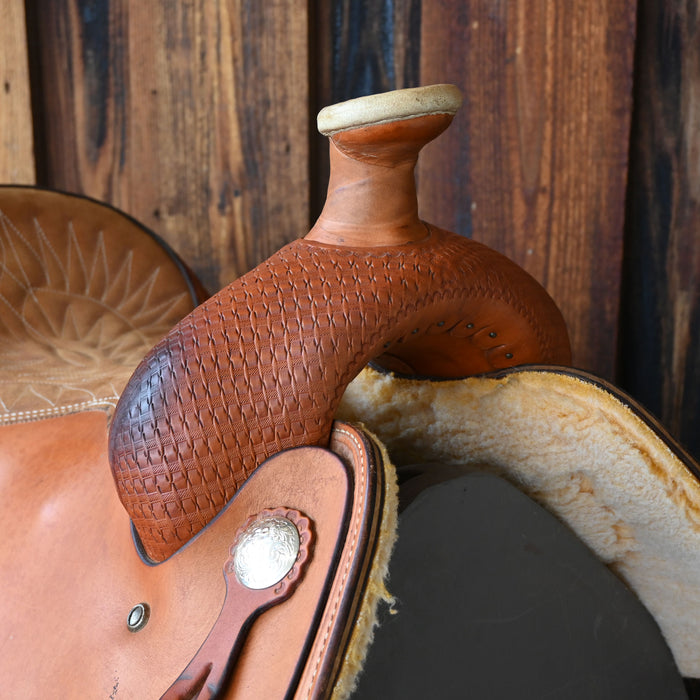 16" USED BILLY COOK TEAM ROPING SADDLE Saddles - Used Billy Cook
