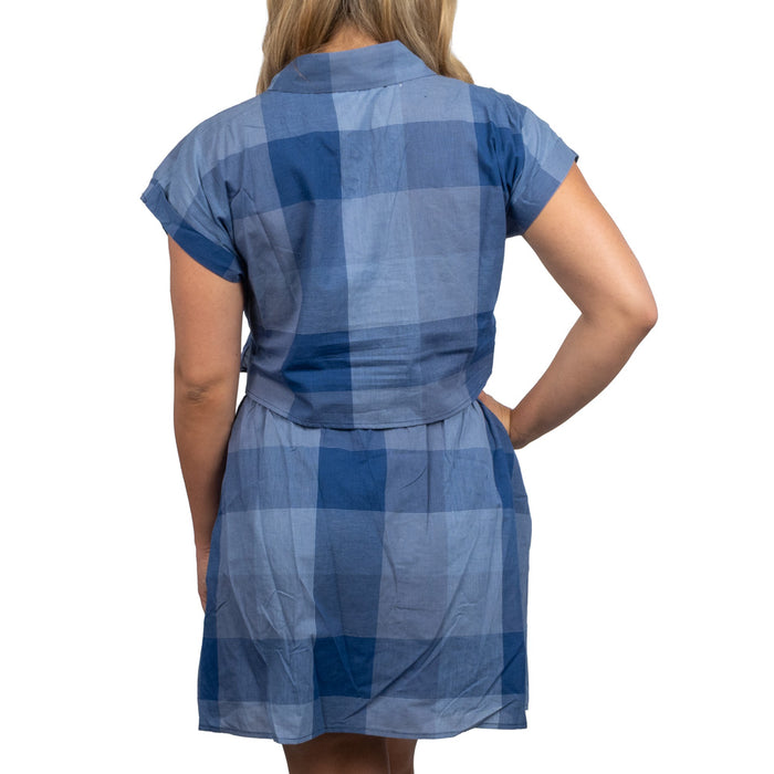 Sage The Label Cotton Check Mini Shirt Dress WOMEN - Clothing - Dresses Sage The Label