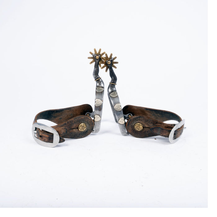 Used Women's Gal Leg Hearted Spurs With Spur Straps