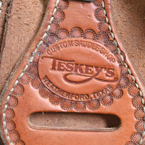 16" USED TESKEY'S ROPING SADDLE