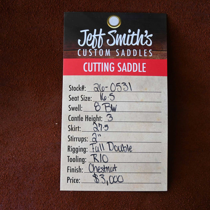 16.5" JEFF SMITH BUSTER WELCH CUTTING SADDLE