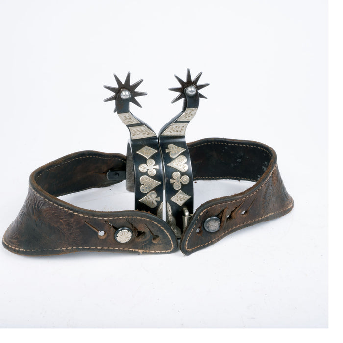 Used Men's Cards Spurs With Spur Straps