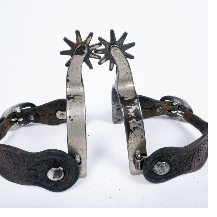 Used Men's Kelly Spurs With Cactus Saddlery Spur Straps
