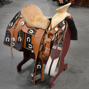 16" USED CHARRO SADDLE Saddles SHOPMADE