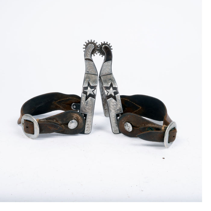 Used Men's Star Spurs With Spur Straps