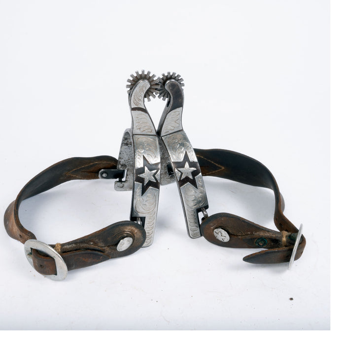 Used Men's Star Spurs With Spur Straps