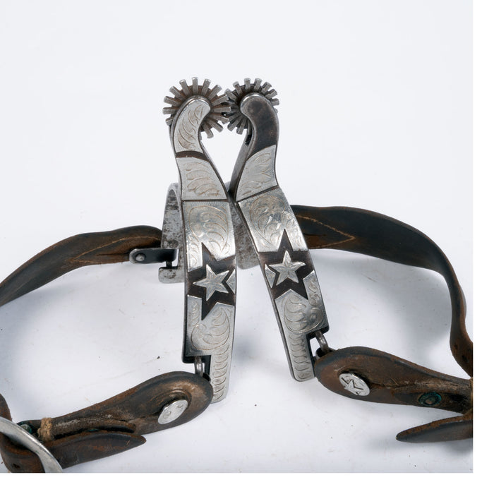 Used Men's Star Spurs With Spur Straps