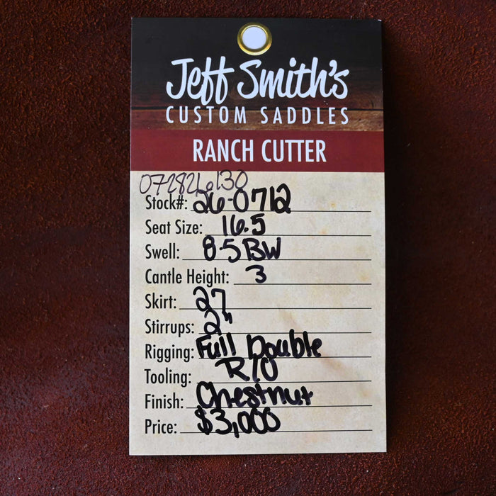 16.5" JEFF SMITH BUSTER WELCH RANCH CUTTER SADDLE