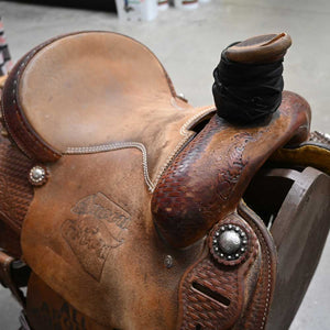 13" USED DHS ROPING SADDLE Saddles DHS SADDLERY   