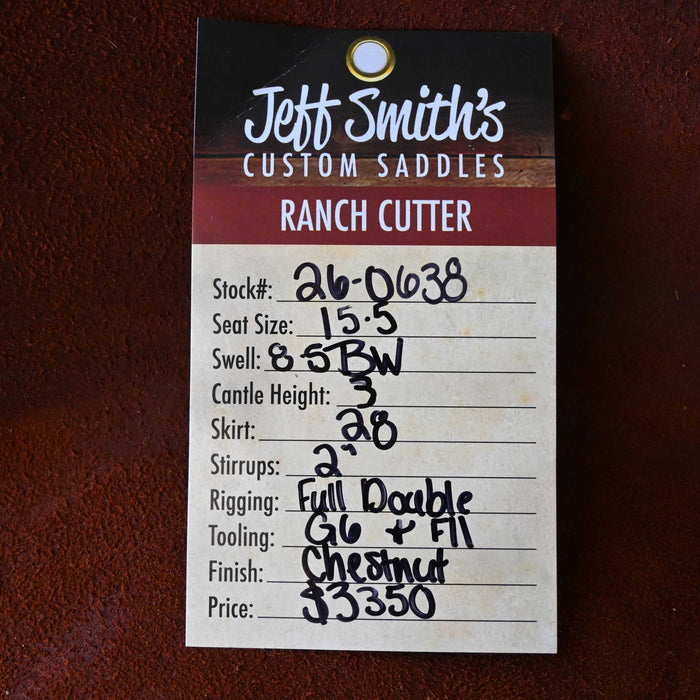 15.5" JEFF SMITH BUSTER WELCH RANCH CUTTER SADDLE