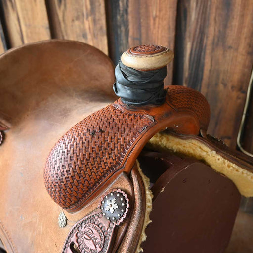 14" USED PATRICK SMITH ROPING SADDLE Saddles - Used Patrick Smith