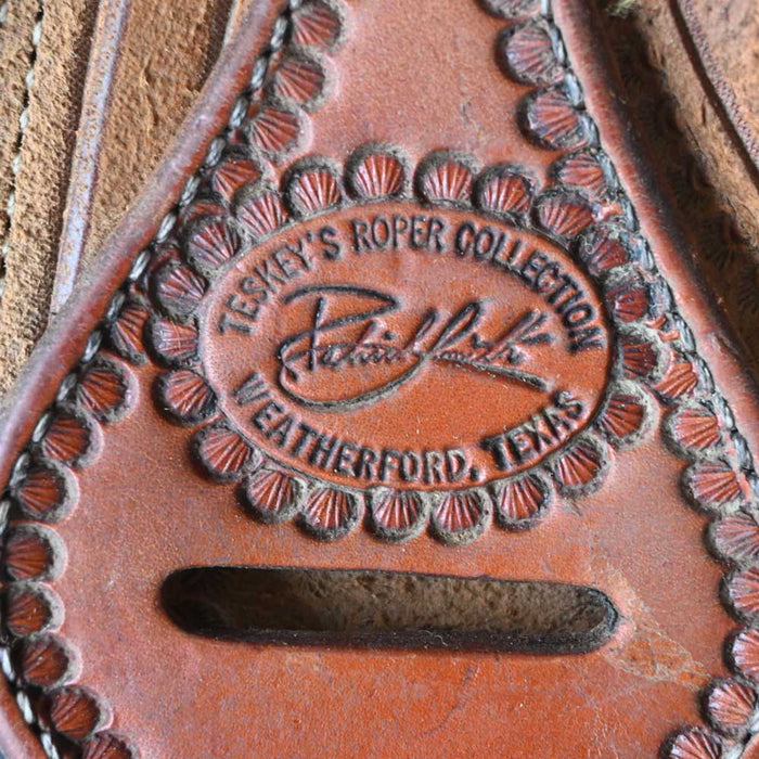 14" USED PATRICK SMITH ROPING SADDLE Saddles - Used Patrick Smith
