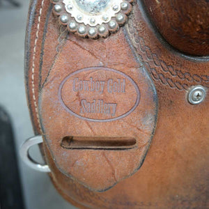 15" USED COWBOY GOLD ROPING SADDLE Saddles Cowboy Gold   