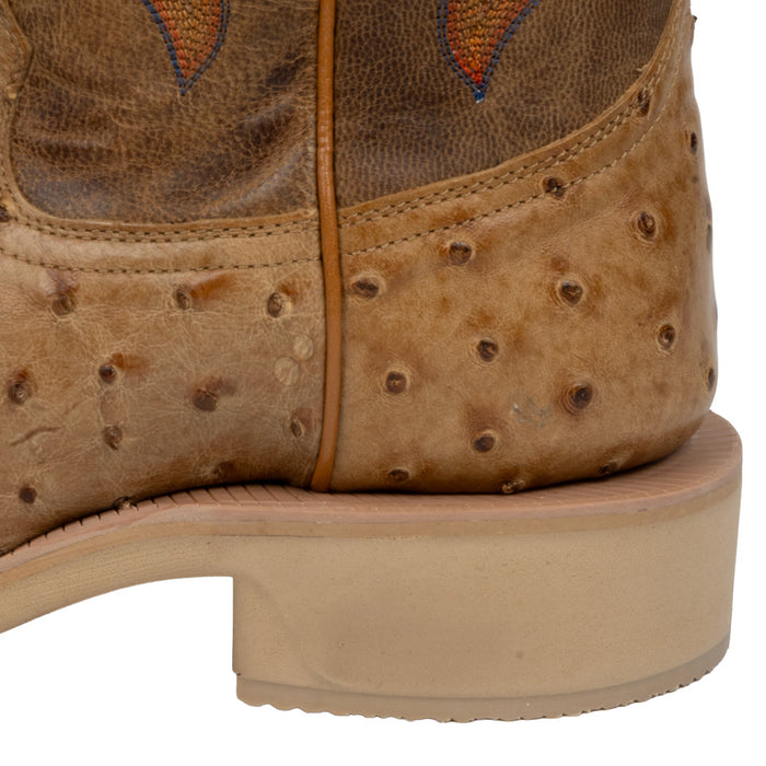 R. Watson Men's Antique Saddle Full Quill Ostrich Boot MEN - Footwear - Exotic Western Boots R Watson