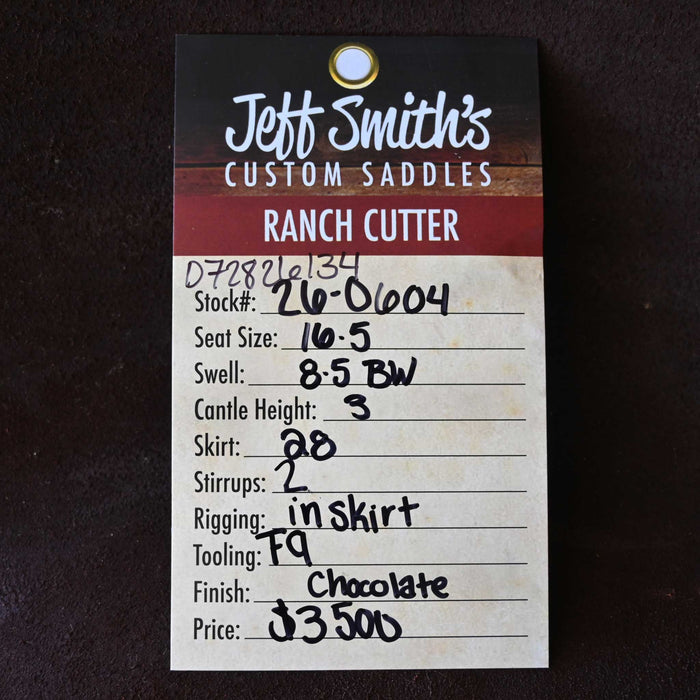 16.5" JEFF SMITH BUSTER WELCH RANCH CUTTER SADDLE
