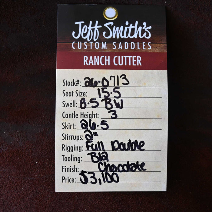 15.5" JEFF SMITH BUSTER WELCH RANCH CUTTER SADDLE