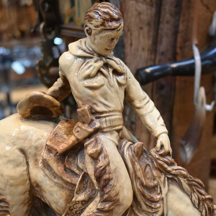 Late 1940's-50's Chalkware Buckin' Horse Statue Collectibles MISC