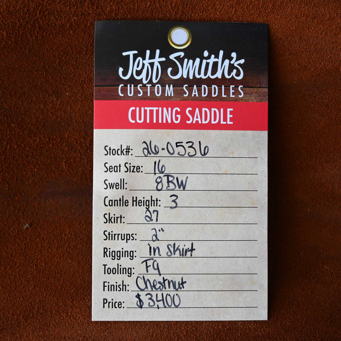 16" JEFF SMITH BUSTER WELCH CUTTING SADDLE