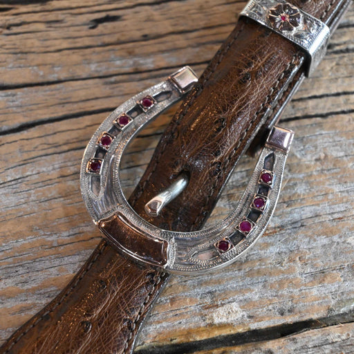 Two Moons A.K. 4pc. Belt Buckle Set w/Rubies Collectibles Two Moons