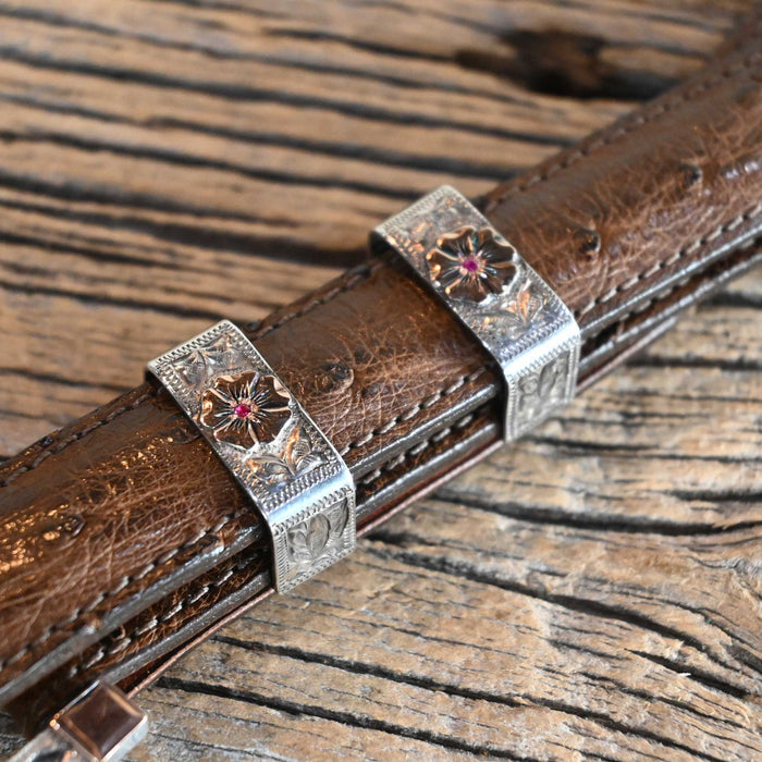 Two Moons A.K. 4pc. Belt Buckle Set w/Rubies Collectibles Two Moons A.K.