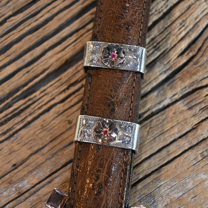 Two Moons A.K. 4pc. Belt Buckle Set w/Rubies Collectibles Two Moons A.K.