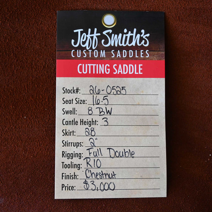 16.5" JEFF SMITH BUSTER WELCH CUTTING SADDLE Saddles - New Jeff Smith