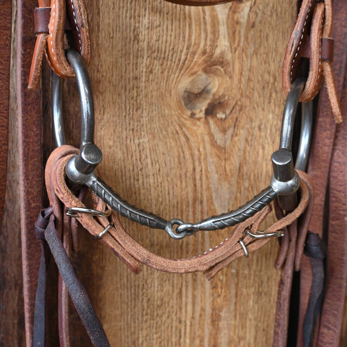 Flaharty D-Ring Rebar Snaffle Bridle Rig w/Browband Headstall