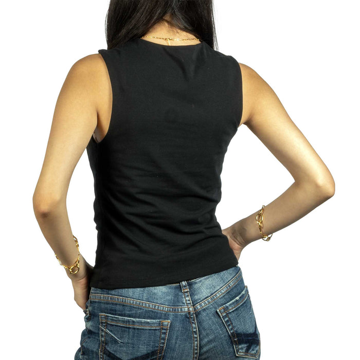 Ruri Cotton Drape Black Top