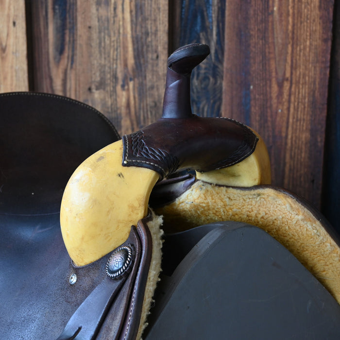 14.5" USED ROO HIDE BARREL SADDLE Saddles - Used ROO HIDE