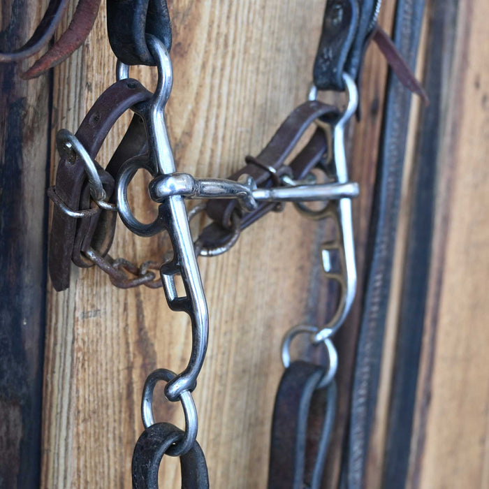Argentine Snaffle Bridle Rig w/Split Ear Headstall Sale Barn misc