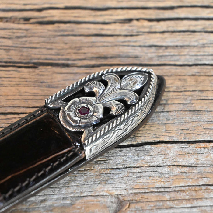 Harry Hudson Filigree 4pc. Belt Buckle Set w/Rubies Collectibles Harry Hudson