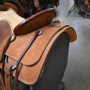 15.5" USED JEFF SMITH ROPING SADDLE