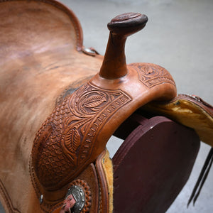 16" USED FORT WORTH CUTTING SADDLE Saddles Fort Worth Saddle Co.