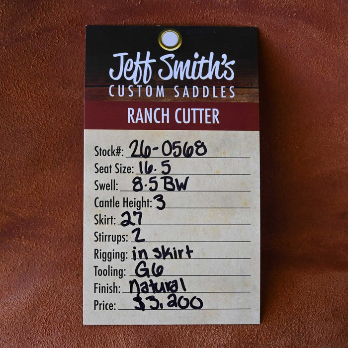 16.5" JEFF SMITH BUSTER WELCH RANCH CUTTER SADDLE Saddles - New Jeff Smith