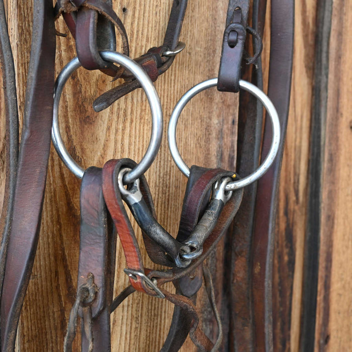O-Ring Snaffle Bridle Rig w/Browband Headstall Sale Barn misc