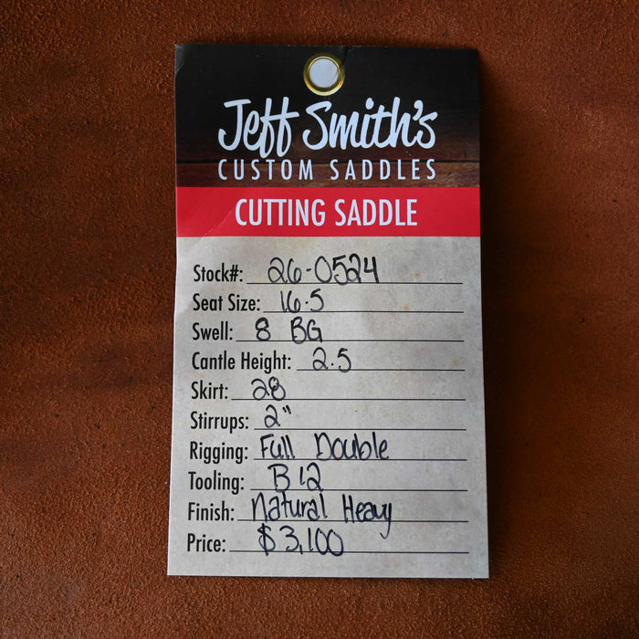 16.5" JEFF SMITH BEAU GALYEAN CUTTING SADDLE Saddles - New Jeff Smith