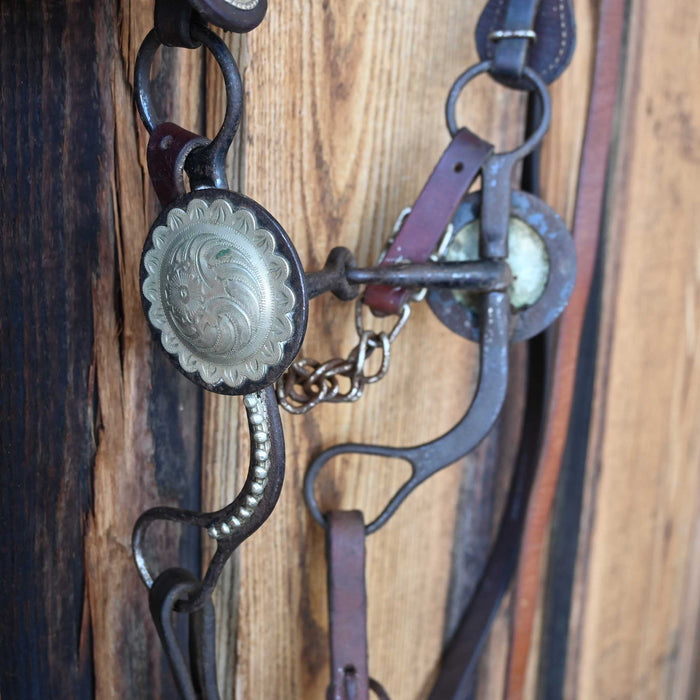 Smooth Snaffle Bridle Rig w/Browband Headstall Sale Barn misc