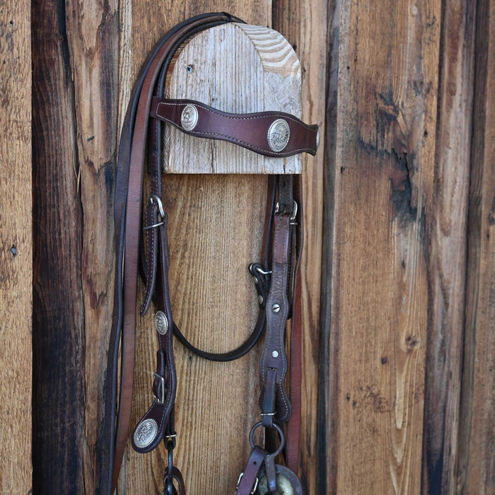 Smooth Snaffle Bridle Rig w/Browband Headstall Sale Barn misc