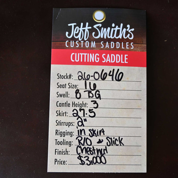 16" JEFF SMITH BEAU GALYEAN CUTTING SADDLE Saddles - New Jeff Smith