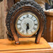 Vintage Race Horse & Jockey w/a Champion Horseshoe Flowers Clock Collectibles Vintage