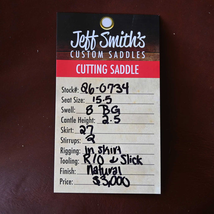 15.5" JEFF SMITH BEAU GALYEAN CUTTING SADDLE Saddles - New Jeff Smith