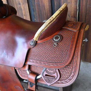 16" USED TESKEY'S ROPING SADDLE Saddles TESKEY'S SADDLERY LLC   
