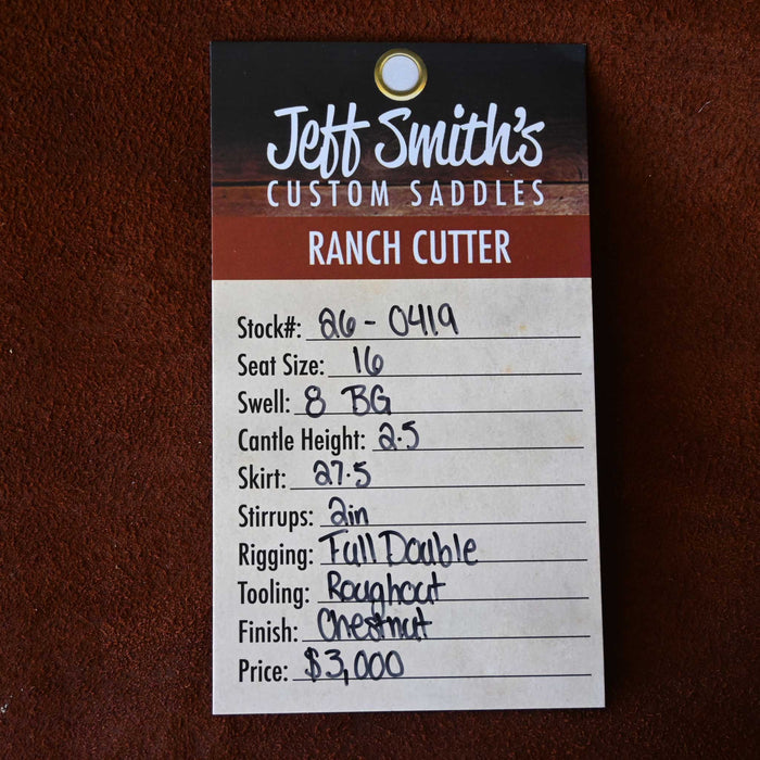16" JEFF SMITH BEAU GALYEAN RANCH CUTTER SADDLE Saddles - New Jeff Smith
