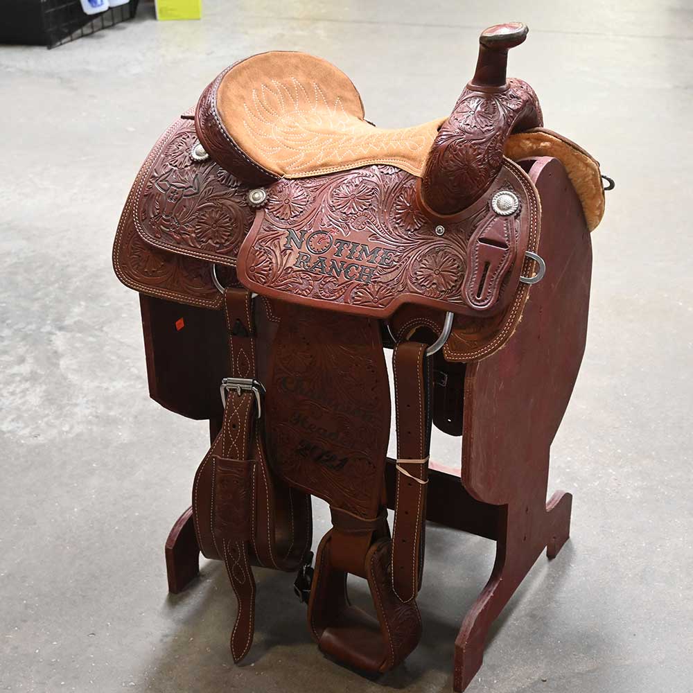 14.5" USED CORRIENTE TEAM ROPING SADDLE